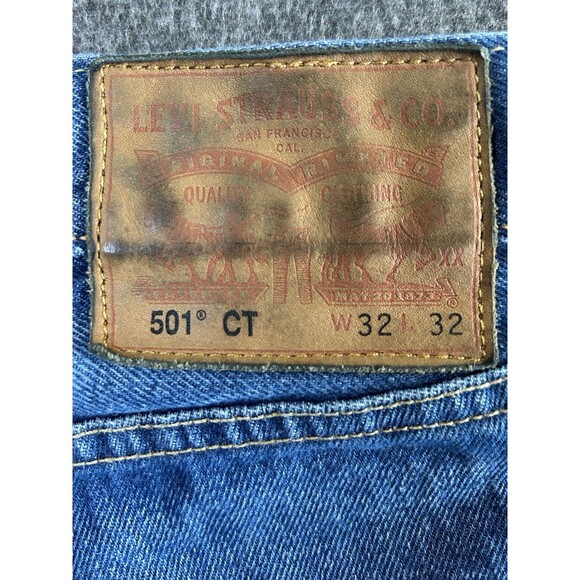 Levi's 501 CT Customized Tapered Original Jeans Blue Denim Cotton 32x32 (32x31) - Picture 5 of 13